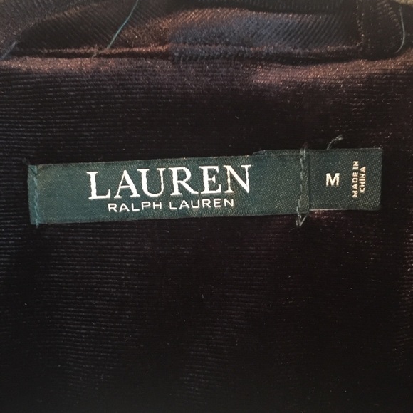 Lauren Ralph Lauren black velvet robe Medium - Picture 2 of 8